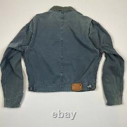 Vintage Ralph Lauren Polo Country (XL) Slate Blue Cotton Twill Trucker Jacket