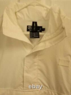 Vintage Ralph Lauren Polo Hi Tech Pullover Windbreaker Jacket Hood Large White