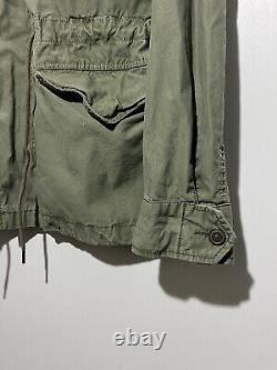 Vintage Ralph Lauren Polo Military Field Jacket Size Medium Olive Adult Hoodie