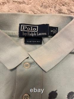 Vintage Ralph Lauren Polo Shirt Men's Small Custom Fit Fossil Print RARE R. L