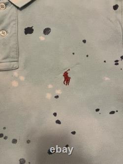Vintage Ralph Lauren Polo Shirt Men's Small Custom Fit Fossil Print RARE R. L