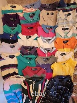 Vintage Ralph Lauren Polo Shirts Lot of 24 1990s