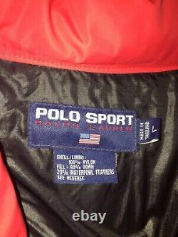 Vintage Ralph Lauren Polo Sport Arctic Challenge Puffer Jacket Size Large