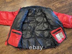 Vintage Ralph Lauren Polo Sport Red Down Puffer Jacket Full Zip Men's Size M
