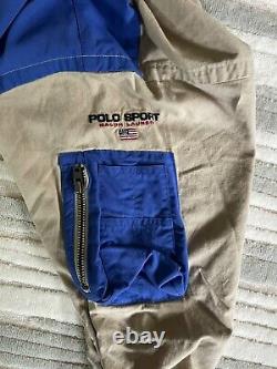 Vintage Ralph Lauren Polo Sport Rlx Spellout Zip Up Windbreaker Jacket Sz L
