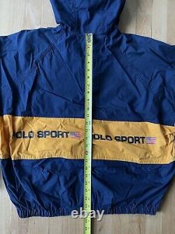 Vintage Ralph Lauren Polo Sport Windbreaker Jacket Spell Out 90s Large Flag