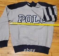 Vintage Ralph Lauren Polo Varsity Sweatshirt P Wing Stadium (No Size tag)