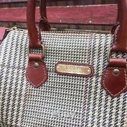 Vintage Ralph Lauren Polo Women's Handbag Purse Bag Brown PLAID With Wallet