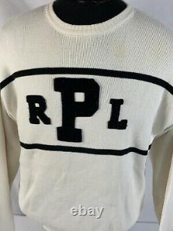 Vintage Ralph Lauren Sweater Polo Sport Spell Out Logo Cotton Knit Men's Large