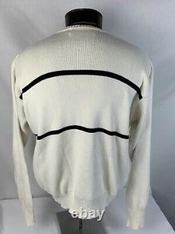 Vintage Ralph Lauren Sweater Polo Sport Spell Out Logo Cotton Knit Men's Large