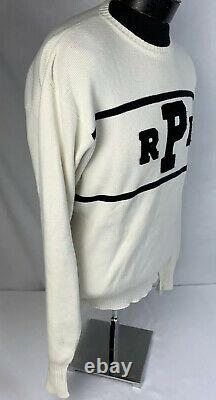 Vintage Ralph Lauren Sweater Polo Sport Spell Out Logo Cotton Knit Men's Large