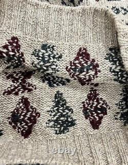 Vintage Rare Hand Knit Polo Ralph Lauren Sweater Size XL Grey Heather Skiers