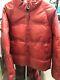 Vintage Rare Polo Ralph Lauren Leather Down Puffer Bomber Jacket Sz Xl Red