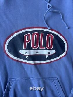Vintage Rare Polo Ralph Lauren Skate Polo Pro Polo Skate Hoodie Size XL