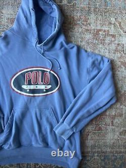 Vintage Rare Polo Ralph Lauren Skate Polo Pro Polo Skate Hoodie Size XL