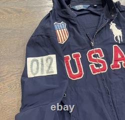 Vintage Super Rare Polo Ralph Lauren Team USA Patch Full Zip Jacket Large