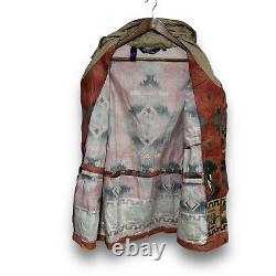 Vintage Y2K Polo Country Ralph Lauren Men's Aztec Hooded Windbreaker Rain Coat L