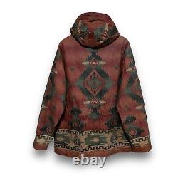 Vintage Y2K Polo Country Ralph Lauren Men's Aztec Hooded Windbreaker Rain Coat L