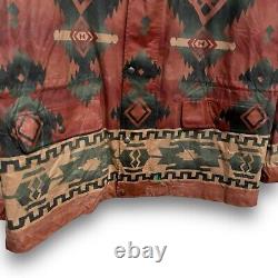 Vintage Y2K Polo Country Ralph Lauren Men's Aztec Hooded Windbreaker Rain Coat L