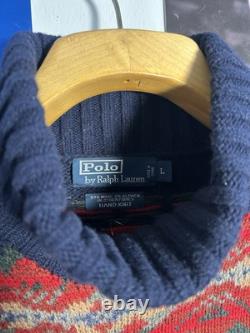 Vintage knit Polo Ralph Lauren Deer Turtleneck Sweater Outdoors