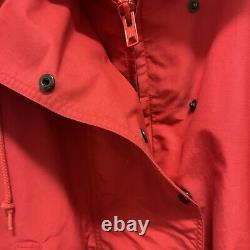Vintage polo by Ralph Lauren red asymmetrical snap rain jacket size large