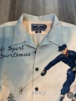 Vintage polo ralph lauren Down ski Sport shirt xxl