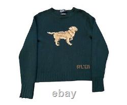 Vintage polo ralph lauren knit sweater dog design 2001