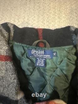 Vintage polo ralph lauren plaid wool jacket xl