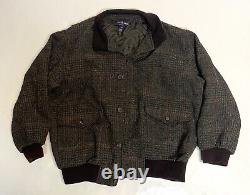 Vintage polo ralph lauren purple label wool jacket plaid l 10 usa made