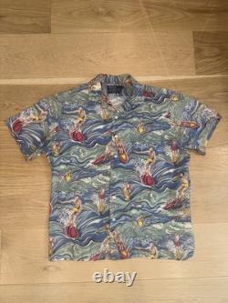 Vintage polo ralph lauren surf 80s loop collar made usa 50s print