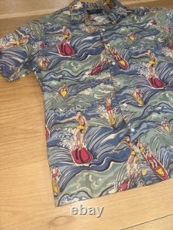 Vintage polo ralph lauren surf 80s loop collar made usa 50s print
