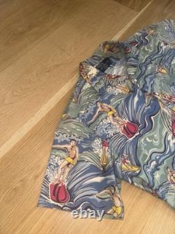 Vintage polo ralph lauren surf 80s loop collar made usa 50s print