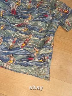 Vintage polo ralph lauren surf 80s loop collar made usa 50s print