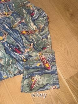 Vintage polo ralph lauren surf 80s loop collar made usa 50s print