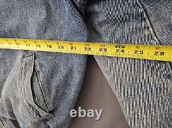 Vtg 80s Ralph Lauren Polo Country Denim Harrington Jean Lined Jacket L Full Zip