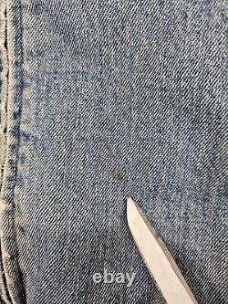 Vtg 80s Ralph Lauren Polo Country Denim Harrington Jean Lined Jacket L Full Zip