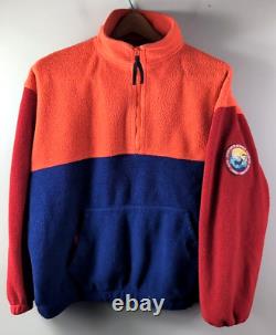 Vtg 90s POLO Ralph Lauren Sportsman Fleece L Sport Ski Bear Stadium USA 92 Crest