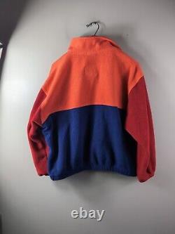 Vtg 90s POLO Ralph Lauren Sportsman Fleece L Sport Ski Bear Stadium USA 92 Crest
