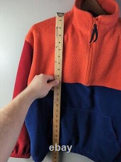 Vtg 90s POLO Ralph Lauren Sportsman Fleece L Sport Ski Bear Stadium USA 92 Crest