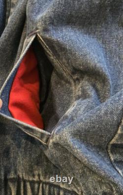 Vtg 90s Polo Ralph Lauren Denim Full Zip Lined Harrington Bomber Work Jacket! M