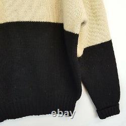 Vtg POLO RALPH LAUREN COOKIE PATCH Turtleneck Wool Sweater XL Color Block