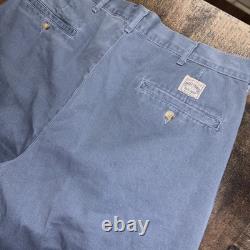 Vtg POLO RALPH LAUREN Pants Mens 34x32 Blue Chino Pleated Made in USA Deadstock