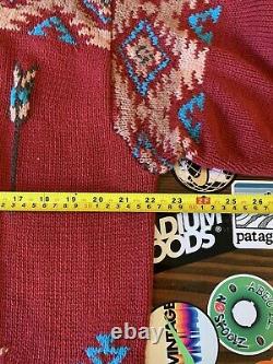 Vtg Polo Country Ralph Lauren Sweater Hand Knit Indian Horse AZTEC Men's SZ L