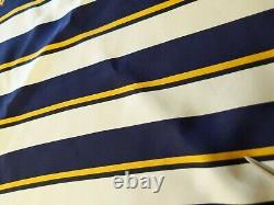 Vtg Polo Ralph Lauren 100% silk scarf made in Japan large crest medallion navy