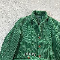 Vtg Polo Ralph Lauren Corduroy Sport Button Up Jacket Mens Green Rare 21x30 L/XL