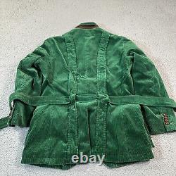 Vtg Polo Ralph Lauren Corduroy Sport Button Up Jacket Mens Green Rare 21x30 L/XL