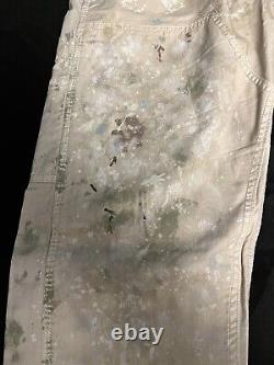 Vtg Polo Ralph Lauren Denim & Supply Carpenter Jeans Paint Splatter 36x32 $216