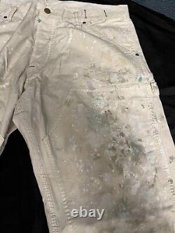 Vtg Polo Ralph Lauren Denim & Supply Carpenter Jeans Paint Splatter 36x32 $216