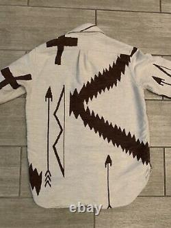 Vtg Polo Ralph Lauren Flannel Shirt Aztec Native Navajo Indian Southwest Medium
