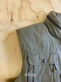 Vtg Polo Ralph Lauren Men Large Distressed Beige Fishing Outdoorsman Down Vest